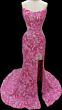 Ava Presley 40077 Side Cutout Strapless Sequin Dress
