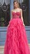 Jovani 40816 Ruffle Skirt Beaded Corset Pageant Gown