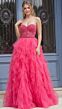 Jovani 40816 Ruffle Skirt Beaded Corset Pageant Gown