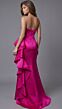 Jovani 47386 Side Ruffle Fuchsia Satin Dress