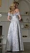 Marsoni M355 A-Line Off The Shoulder Brocade Dress