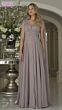 Marsoni MV1349 V-Neck Shoulder Streamer A-Line Dress