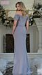 Marsoni MV1352 Draped Sleeve Beaded Waist Crepe Dress
