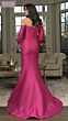 Marsoni MV1355 Pleated Bodice Off The Shoulder Mermaid Dress