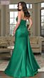 Marsoni MV1356 Pleated Asymmetric Neck Dupioni Dress