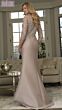 Marsoni MV1357 Illusion Neck Mikado Three-Quarter Sleeve Dress