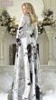 Marsoni MV1367 Long Sleeve Wing Collar Silver Multicolor Dress