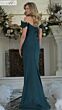 Rina Di Montella RD3325 Applique Sleeve Fitted Off The Shoulder Dress