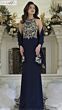 Rina Di Montella RD3345 Embroidered Bodice Fitted Halter Neck Dress