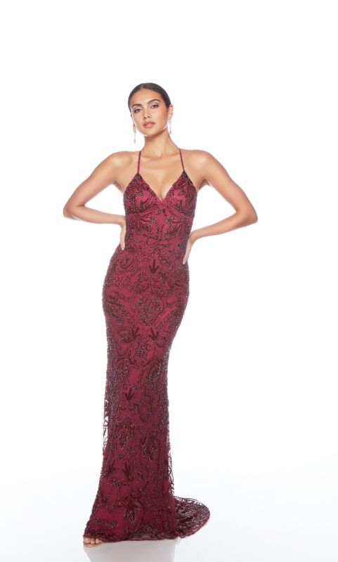 Alyce Paris 88007 Strappy Open Back Slim Dress