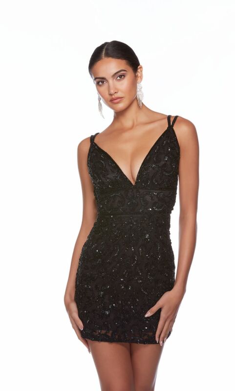 Alyce Paris 84013 Double Strap Open Back Dress