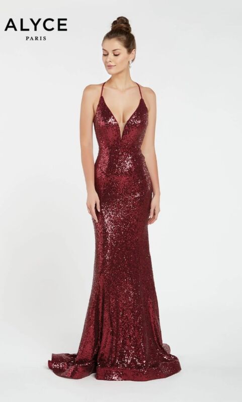 Alyce Paris 1387 Open Back Prom Dress