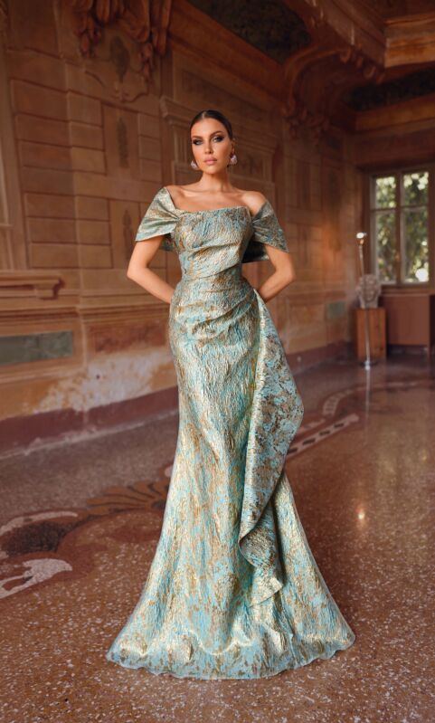 Alyce Paris 27750 Removable Sleeve Draped Mother Of The Bride Dress
