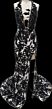 Ava Presley 40075 Sequin Plunging Halter Neck Dress