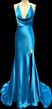 Ava Presley 47181 Cowl Neck High Slit Charmeuse Dress
