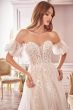 Andrea and Leo A1014C Willow Detachable Sleeves Sparkly Wedding Dress