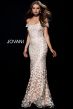 Jovani 49634 Off The Shoulder Lace Dress