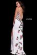 Jovani 61150 Embroidered High Slit Long Party Dress