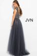Jovani JVN60967 Cap Sleeves Formal Gown with Overskirt