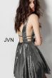 Jovani JVN65631 Open Back Metallic Short Party Dress