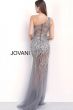 Jovani 55567 Gunmetal Fitted Prom Dress