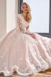 Modest Bridal by Mon Cheri TR22176 Illusion Sleeve Floral Wedding Gown