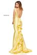 Sherri Hill 52479 Lace Neckline Ruffle Back Dress
