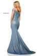 Sherri Hill 52825 Off-The-Shoulder Metallic Prom Gown