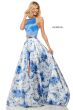Sherri Hill 52894 Slit Skirt Two Piece Floral Dress