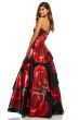 Sherri Hill 52624 Tiered Skirt Floral Prom Gown