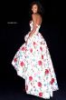 Sherri Hill 51795 Floral Print Strapless Dress