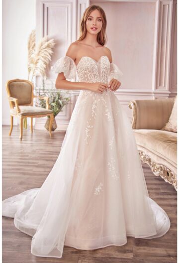 Andrea and Leo A1014 Willow Detachable Sleeve Wedding Dress ...
