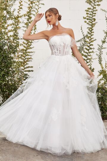 Andrea and Leo A1050W Corset Bodice Strapless Wedding Dress
