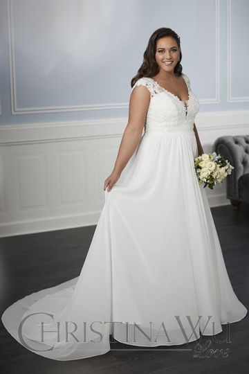 Christina Wu 29338 Cutout Back Plus Size Wedding Gown