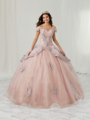 House of Wu 24089 Pannier Skirt Floral Quinceanera Gown