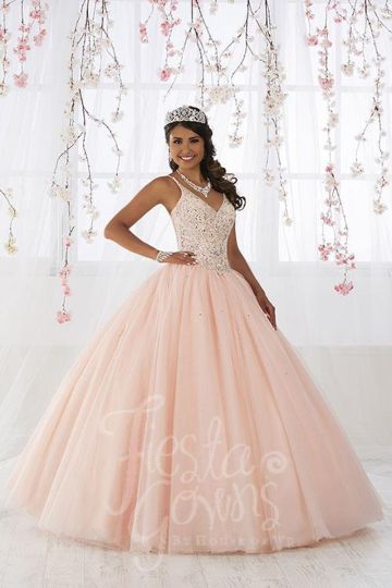 House of Wu 56371 Strappy Back Quinceanera Gown