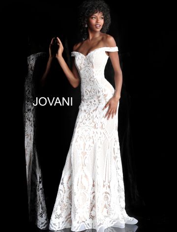 Jovani 64277 Off-The-Shoulder Long Party Dress