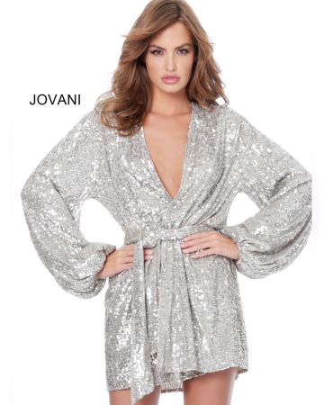 Jovani M3612 Sequin Wrap Dress