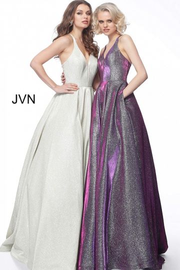 Jovani JVN65851 Criss Cross Back Prom Gown