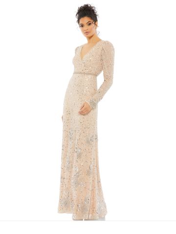 Mac Duggal 10769 Long Sleeve Embellished Dress - MadameBridal.com