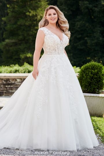 Martin Thornburg 120253W Marlee Scoop Back Plus Size Bridal Gown ...