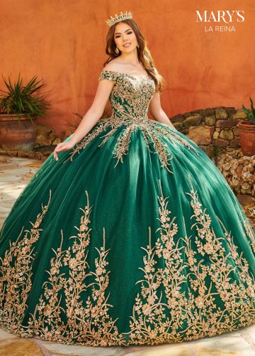 Marys Bridal MQ2151 Off The Shoulder Basque Waist Quinceanera Dress ...