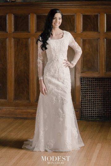 Modest Bridal by Mon Cheri TR22061 Scoop Neck Bridal Gown