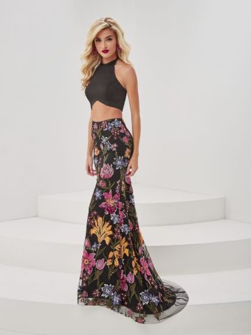 Panoply 14070 Floral Skirt 2 Piece Dress