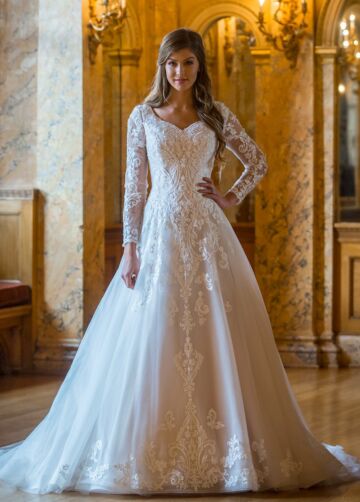 Modest Bridal by Mon Cheri TR22065 Long Sleeve Wedding Dress