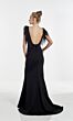 Alyce Paris 60905 Feather Neckline Open Back Dress