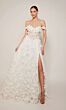 Alyce Paris 61308 3D Flowers Off The Shoulder Dress