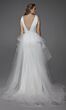 Alyce Paris 7019 Plunging Neckline Wedding Dress with Draped Overskirt
