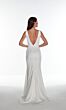 Alyce Paris 7019 Plunging Neckline Wedding Dress with Draped Overskirt