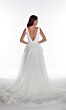 Alyce Paris 7019 Plunging Neckline Wedding Dress with Draped Overskirt